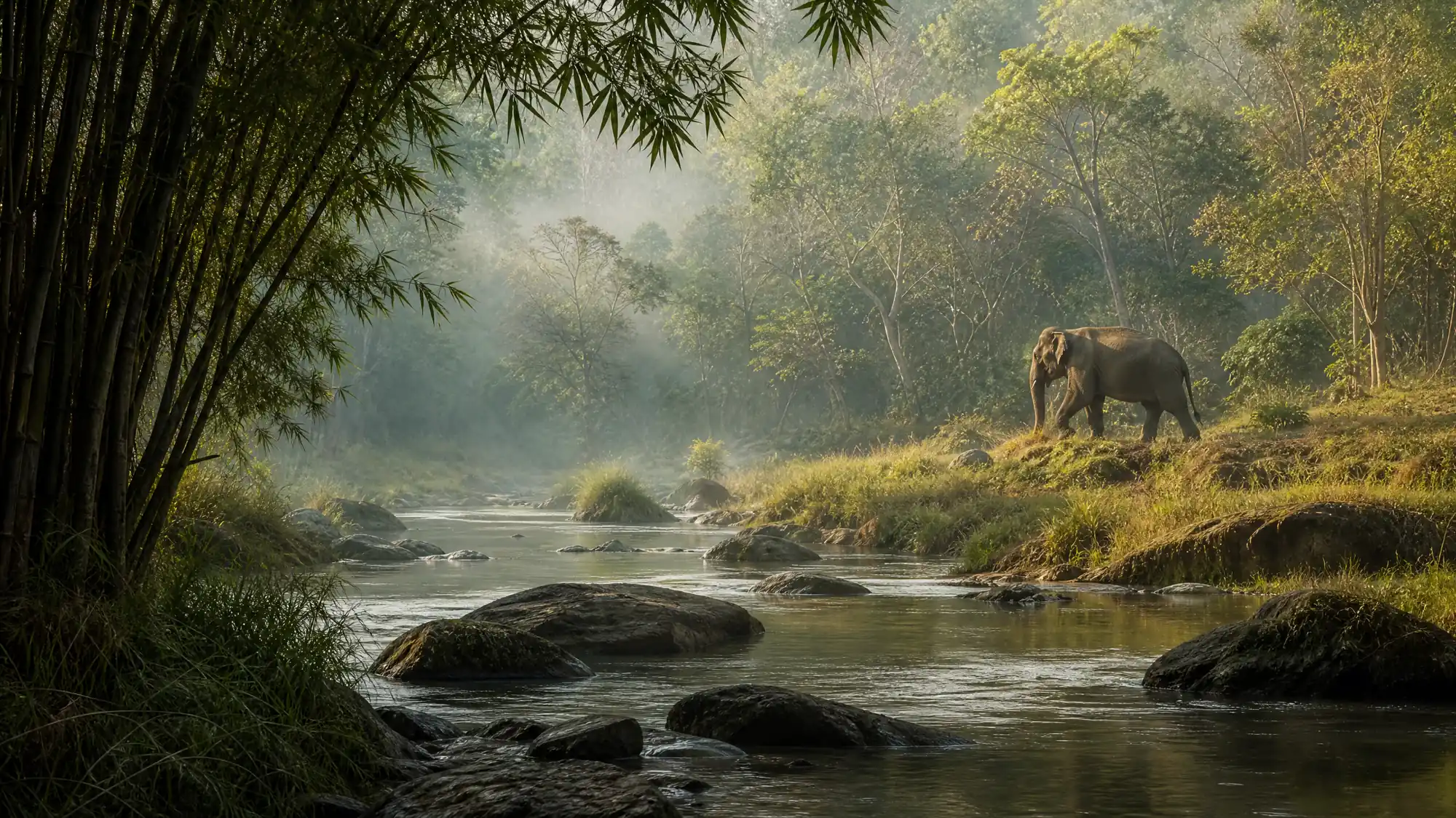 Erkunden Sie trockene Laubwälder auf der Suche nach Bengaltigern und Asiatischen Elefanten. Safaris finden zweimal täglich in diesem geschützten Teil des Nilgiri-Biosphärenreservats statt.